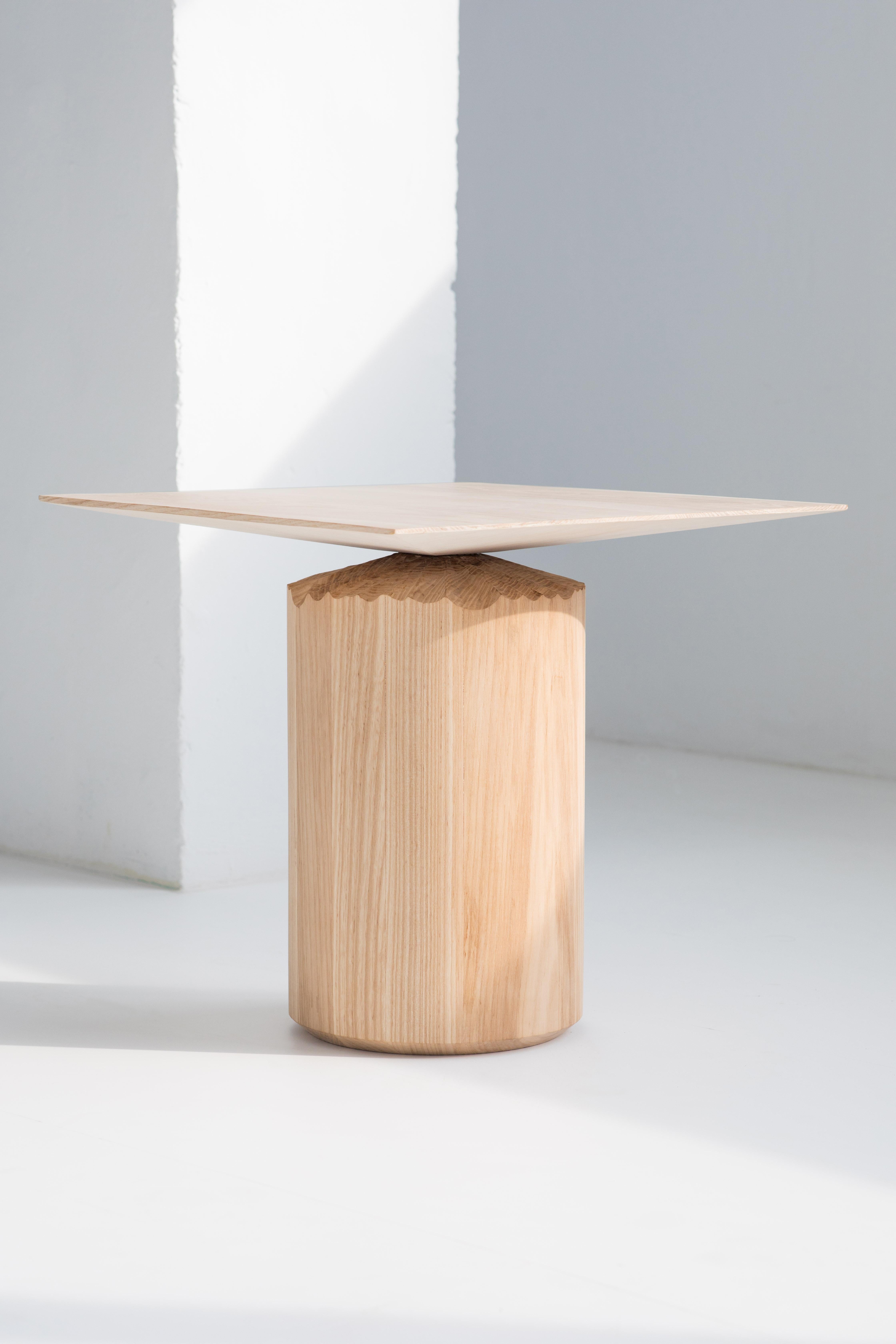 Hand-Sculpted Ash Table by Sanna Völker In New Condition For Sale In Geneve, CH