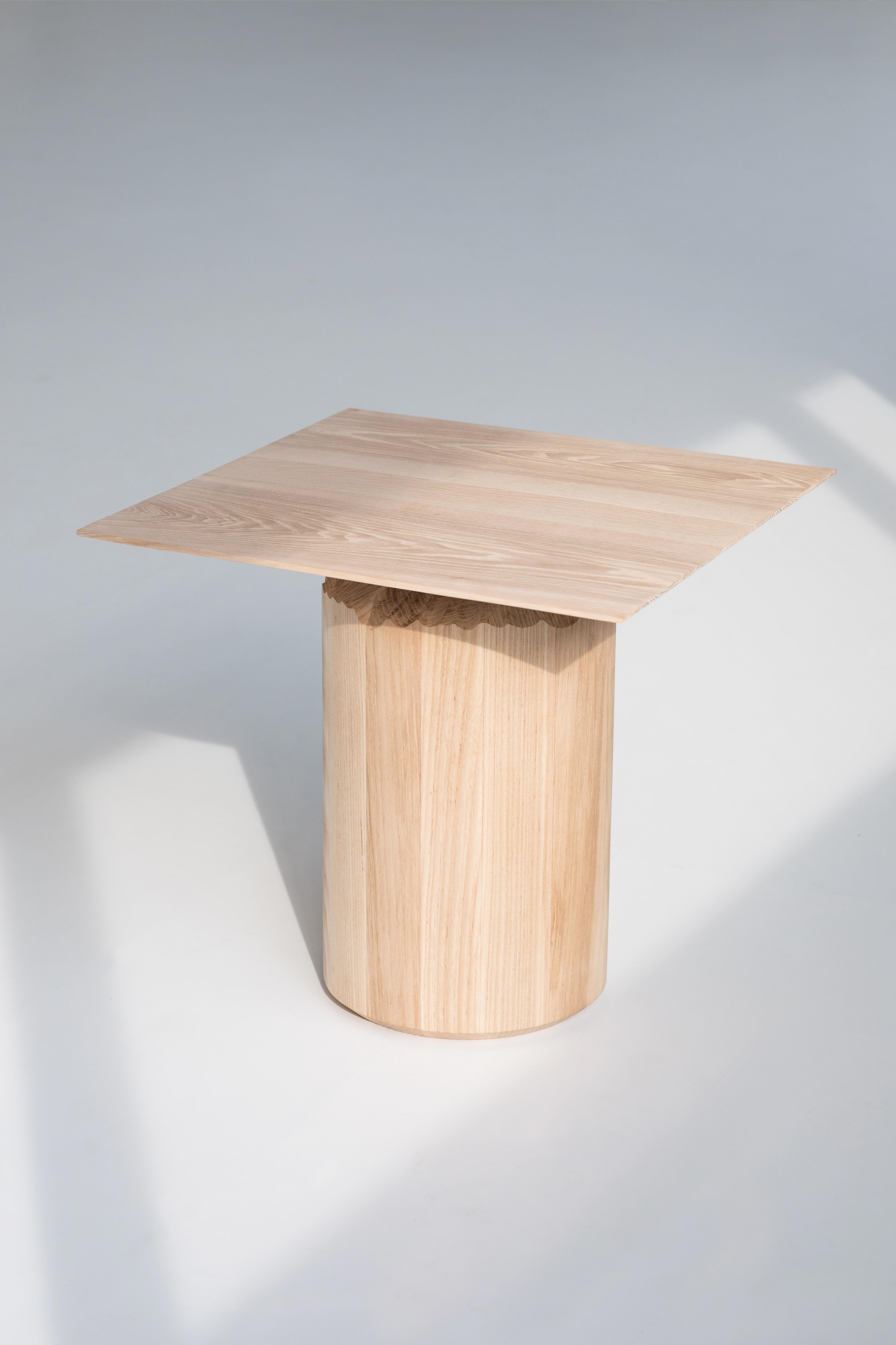 Contemporary Hand-Sculpted Ash Table by Sanna Völker For Sale