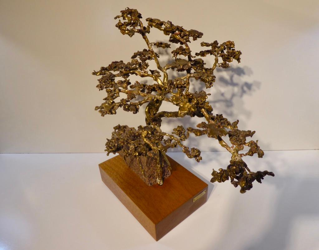 Hand-Sculpted Bronze Bonsai Tree by American Artist Jack S. Chase, circa 1979 8