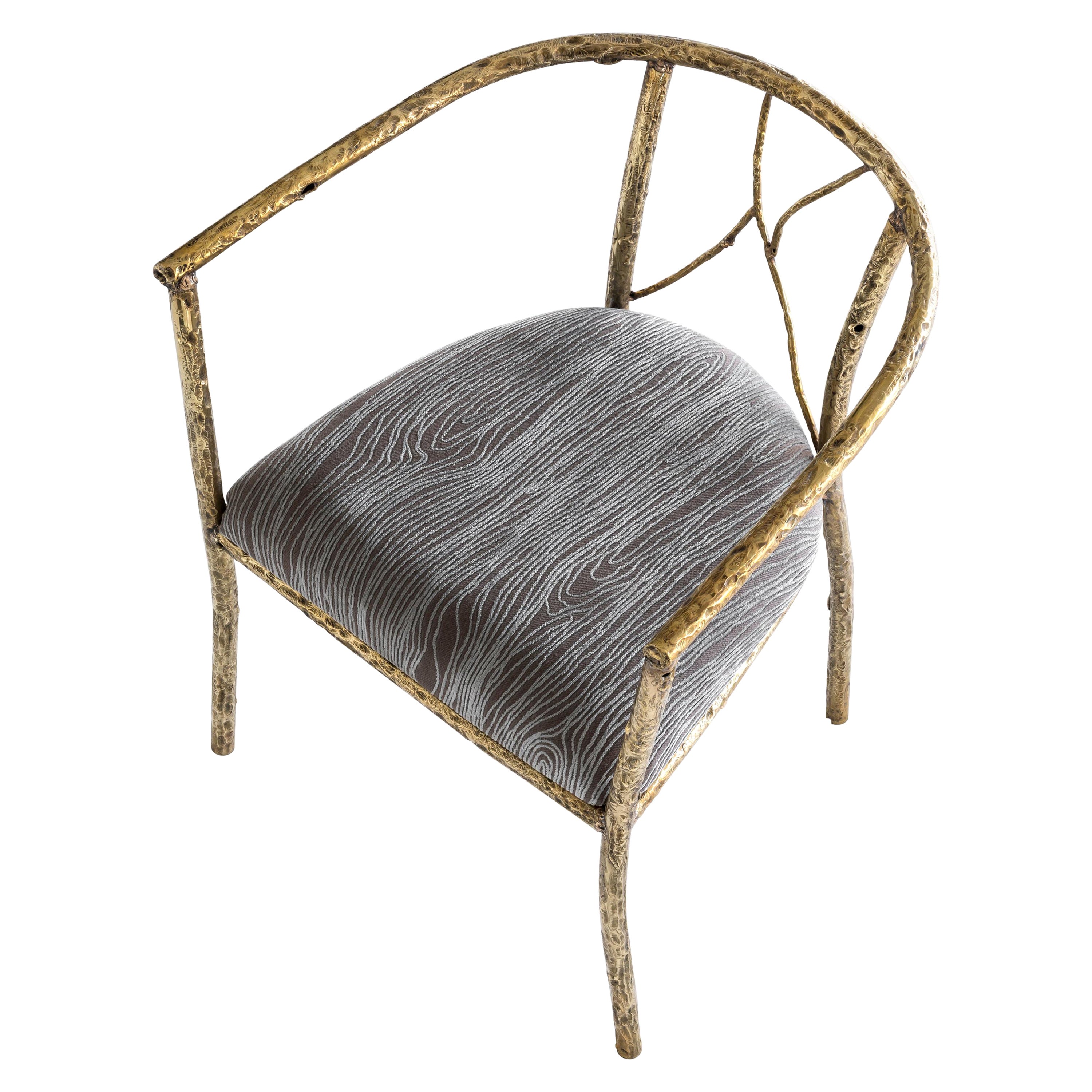 Handgeformte gebogene Branches aus Messing Contemporary Chair von Samuel Costantini