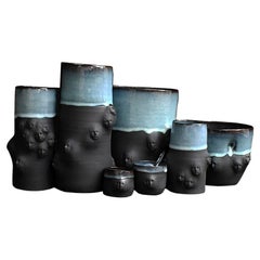 Hand sculpted Madonna ceramic vessel collection