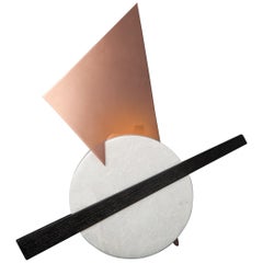 Hand-Sculpted Marble Table Lamp, Crest