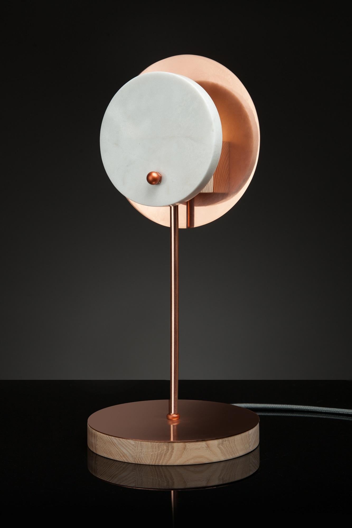 European Hand-Sculpted Onyx Table Lamp, Stoned Sun