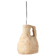 Grand plafonnier en céramique ivoire sculpté à la main de Willem Van Hooff