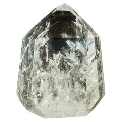 Hand Sculpted Water-Clear Crystal Tower, Generator from Diamantina, Brazil