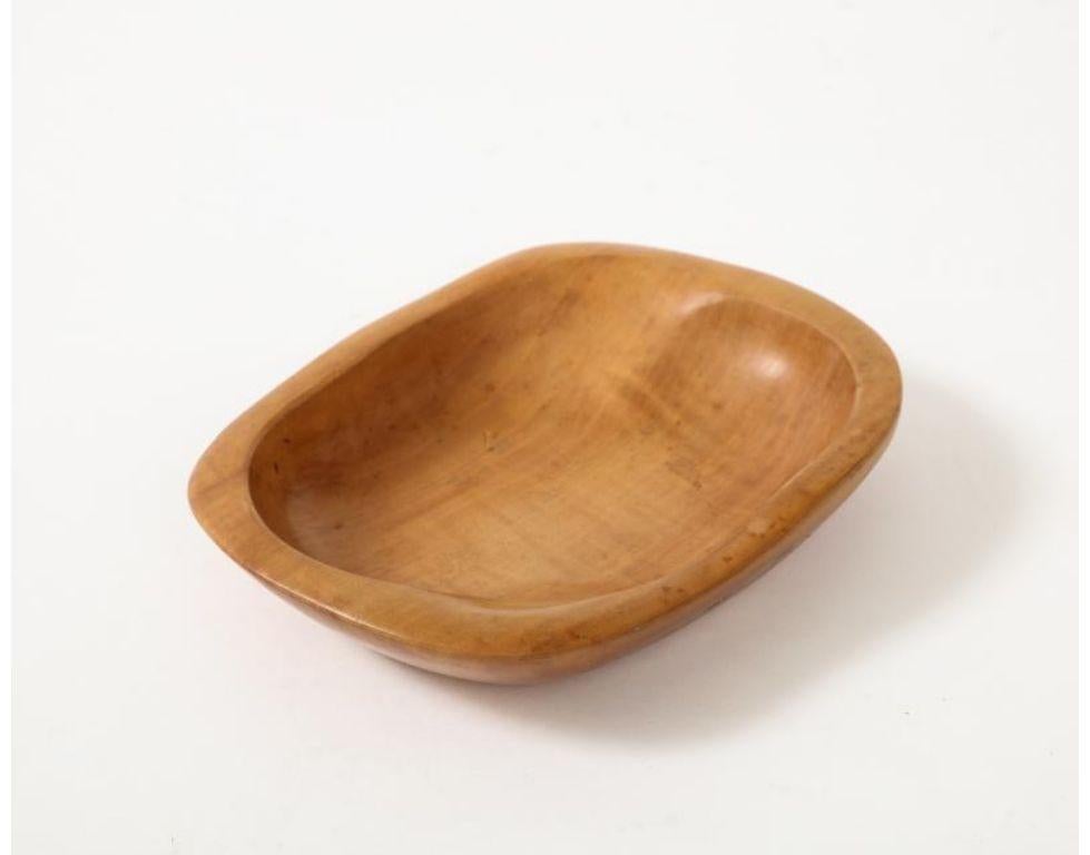 20th Century Hand-Sculpted Wooden Dish by Odile Noll, c. 1950 For Sale