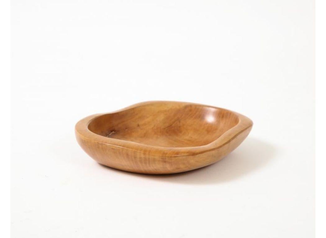 Hand-Sculpted Wooden Dish by Odile Noll, c. 1950 For Sale 2