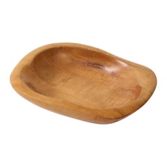 Piatto in legno scolpito a mano di Odile Noll, 1950 ca.