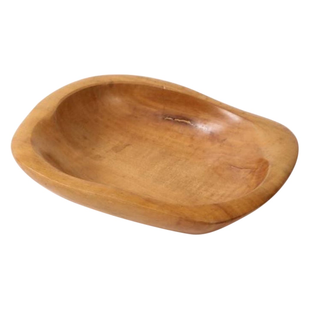 Plato de madera esculpido a mano por Odile Noll, c. 1950