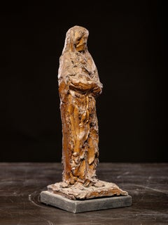 Hand sculptured clay model sculpture of Virgin Maria and Jesus