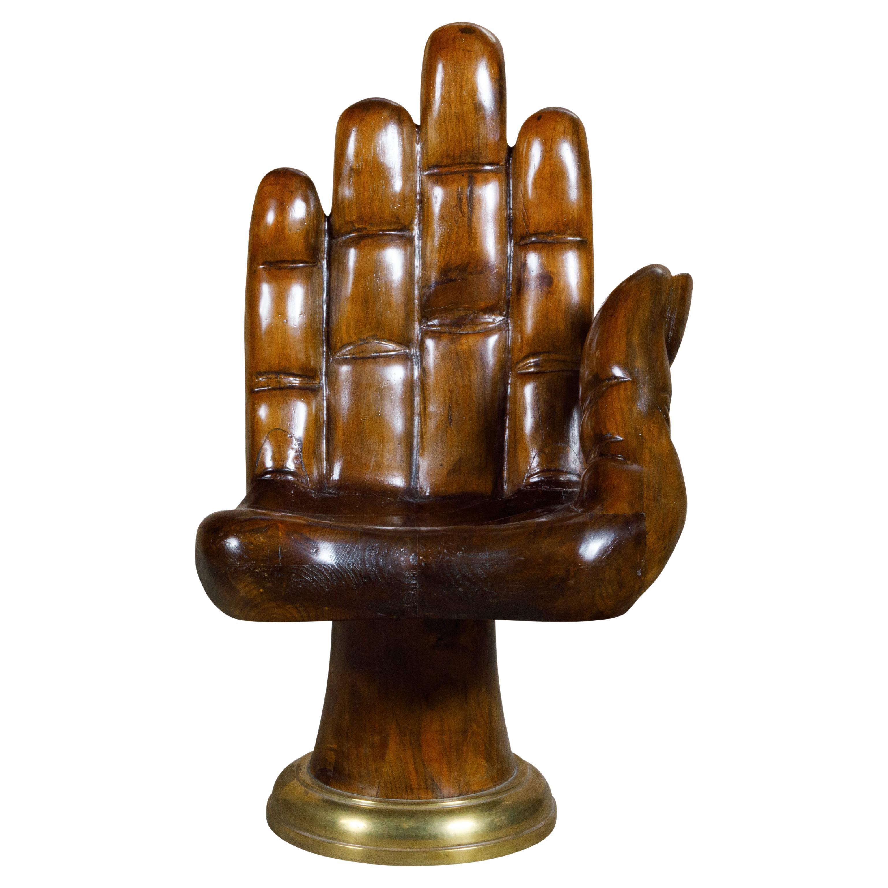 Fauteuil en pin du milieu du siècle façonné à la main dans le style de Pedro Friedeberg, années 1950 en vente