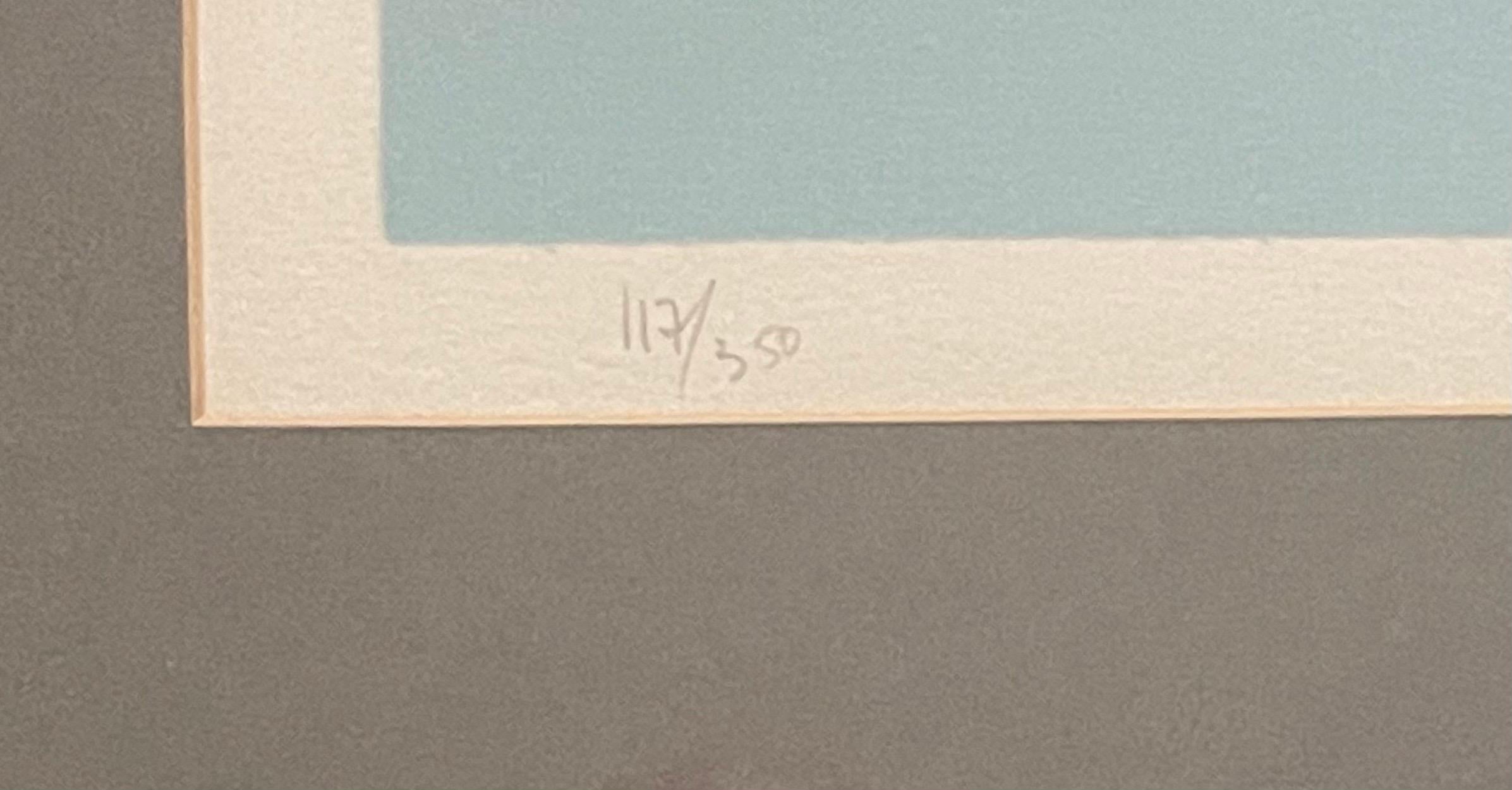 Lithographie en édition limitée « Lagune » signée à la main par Pierre Doutreleau en vente 3