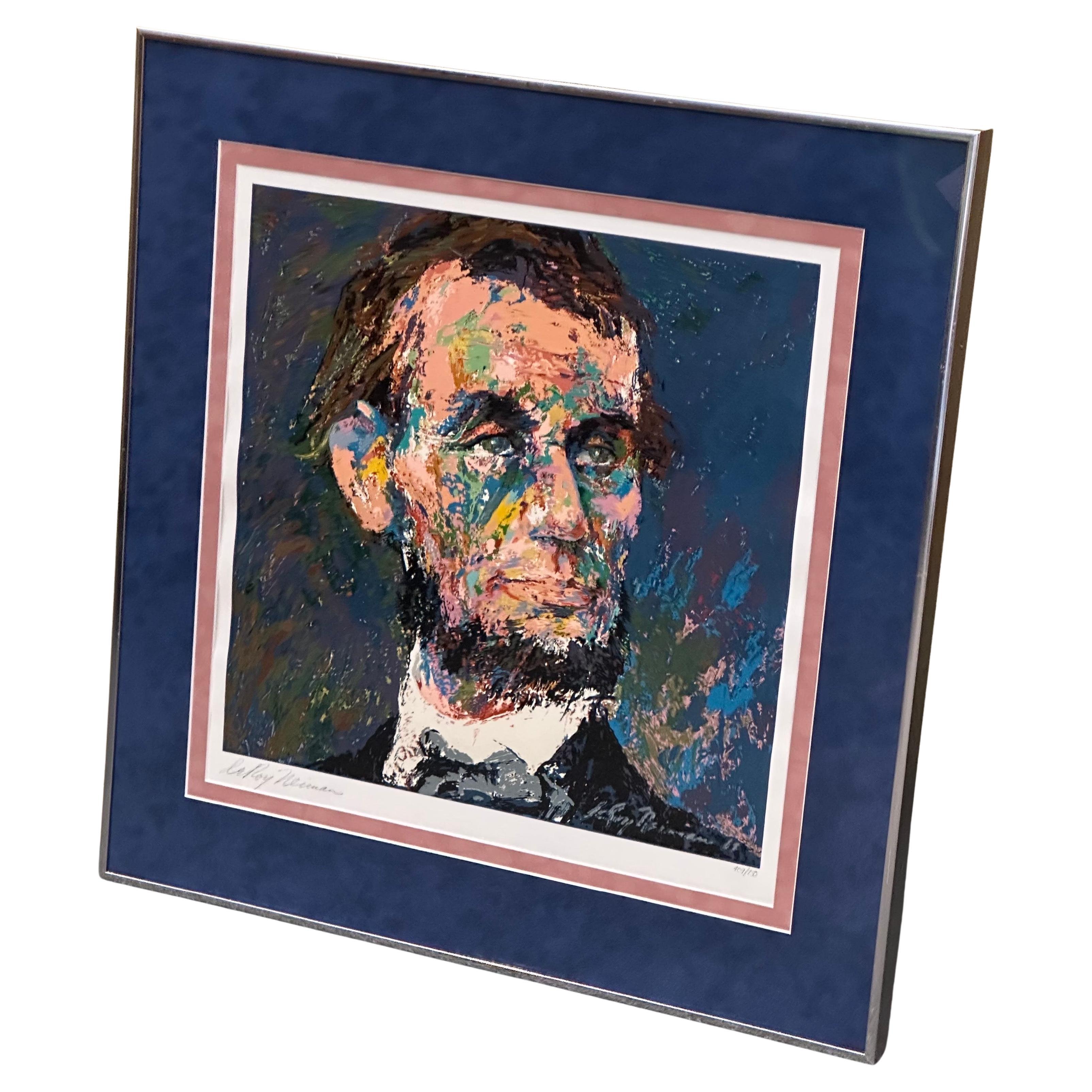 Hand Signed Limited Edition Serigraph "Abraham Lincoln" by Leroy Neiman