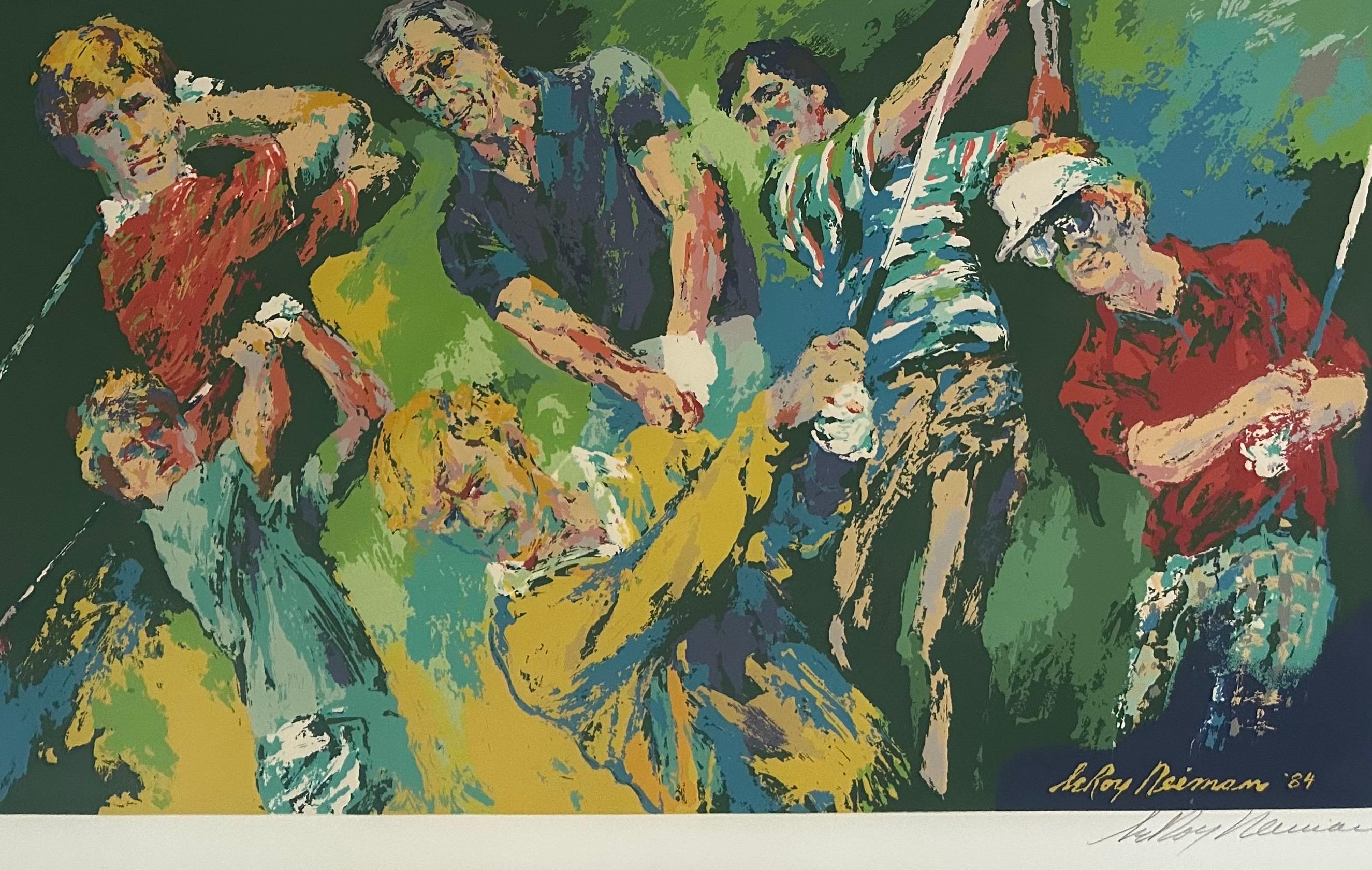 Serigraphie en édition limitée « Golf Winners » signée à la main par Leroy Neiman en vente 3