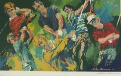 Hand Signed Limited Edition Serigraph "Golf Winners" by Leroy Neiman