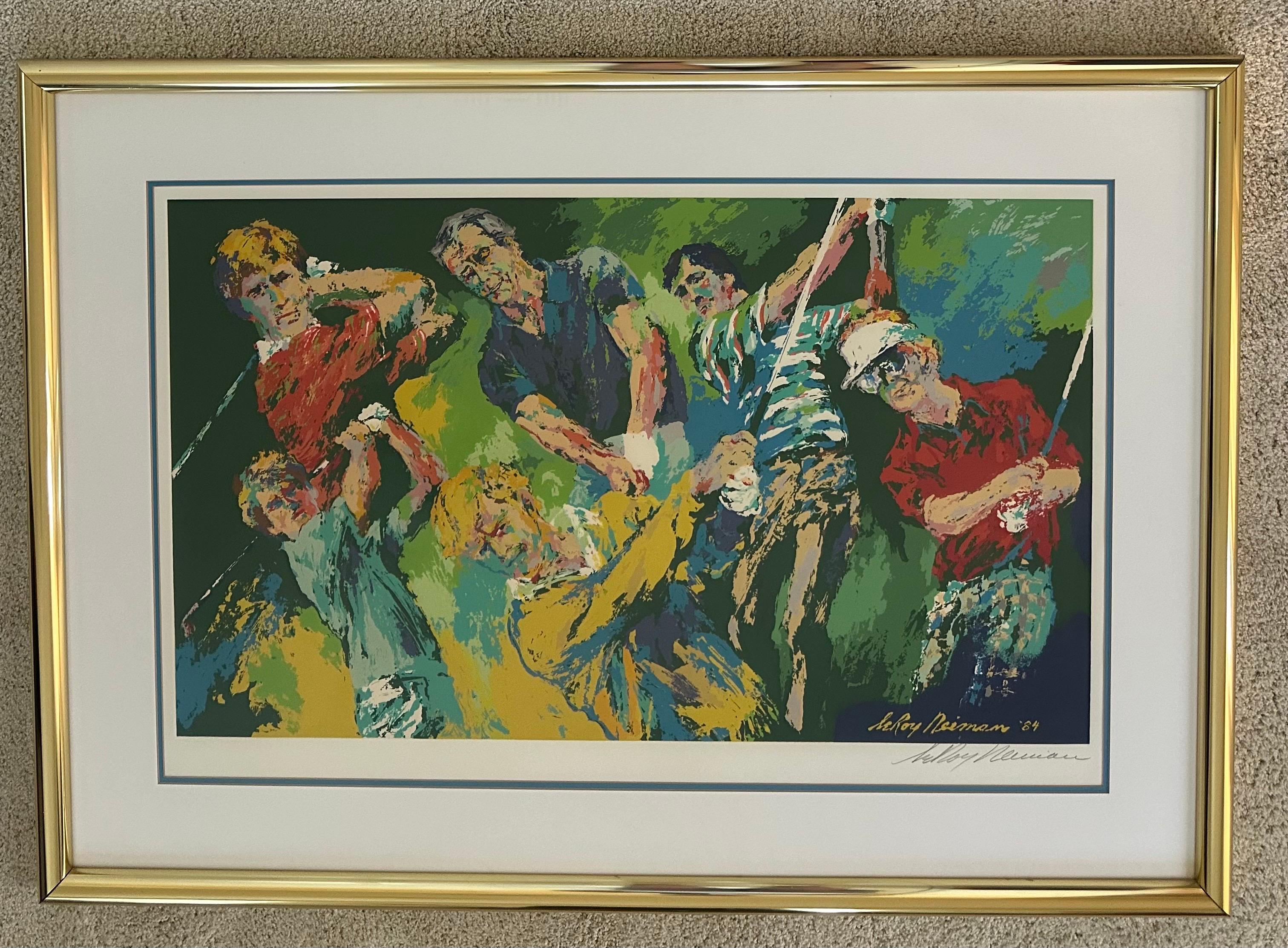 Serigraphie en édition limitée « Golf Winners » signée à la main par Leroy Neiman Bon état - En vente à San Diego, CA