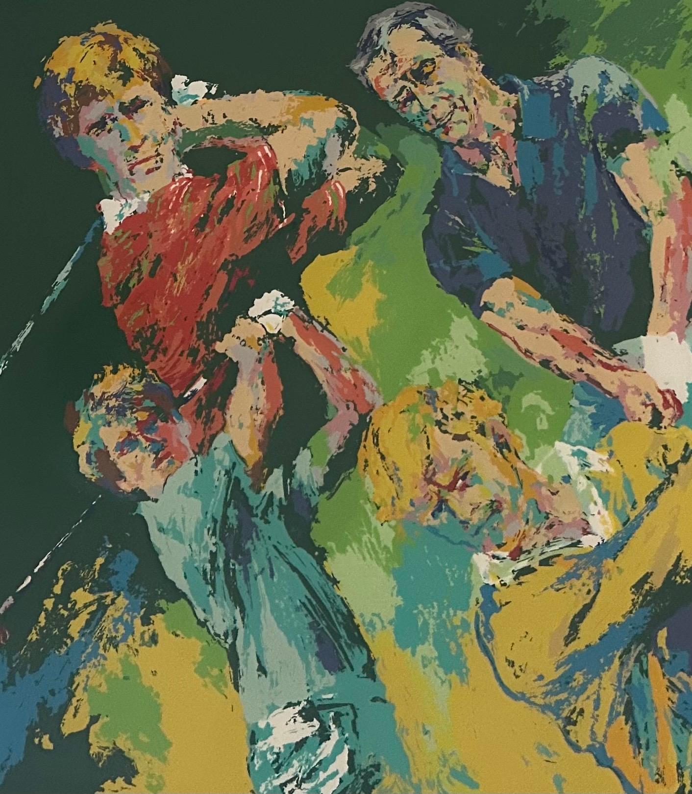Papier Serigraphie en édition limitée « Golf Winners » signée à la main par Leroy Neiman en vente