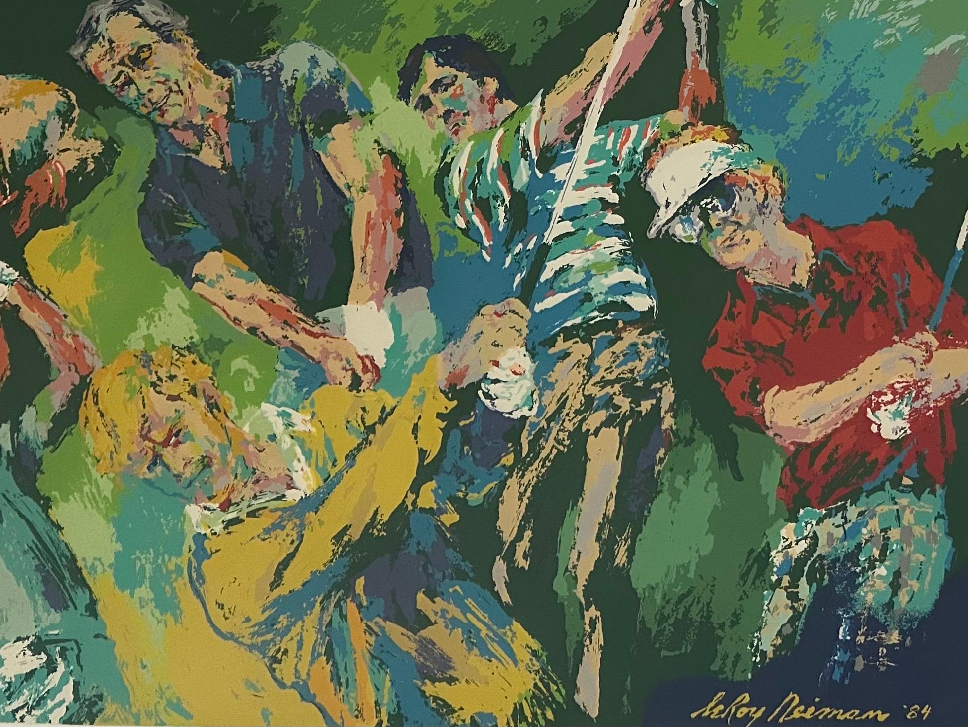 Serigraphie en édition limitée « Golf Winners » signée à la main par Leroy Neiman en vente 1