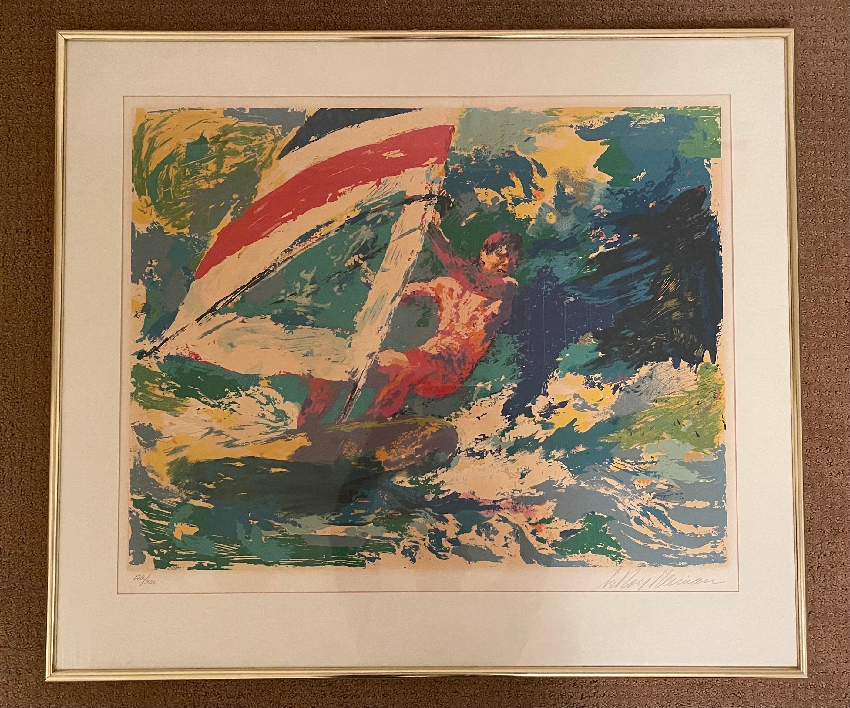 Sérigraphie en édition limitée signée à la main ' Windsurfer ' de Leroy Neiman en vente 4