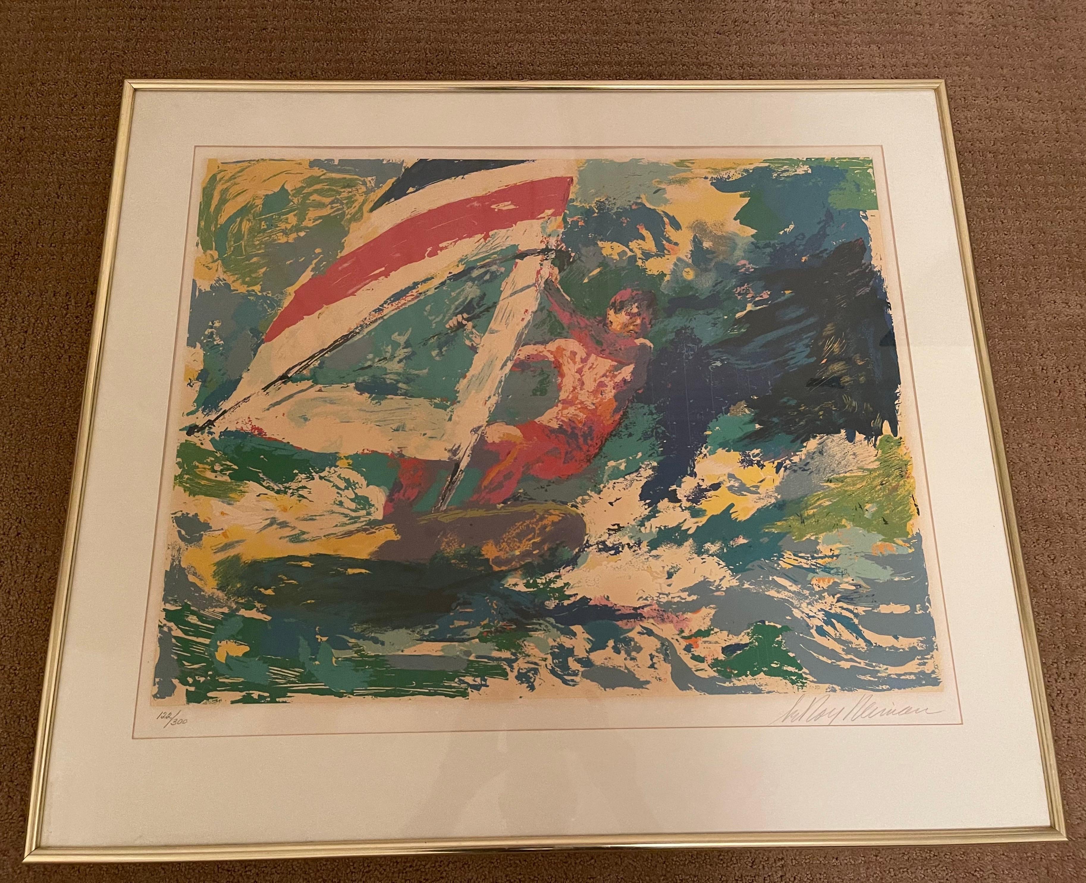 Sérigraphie en édition limitée signée à la main ' Windsurfer ' de Leroy Neiman en vente 1