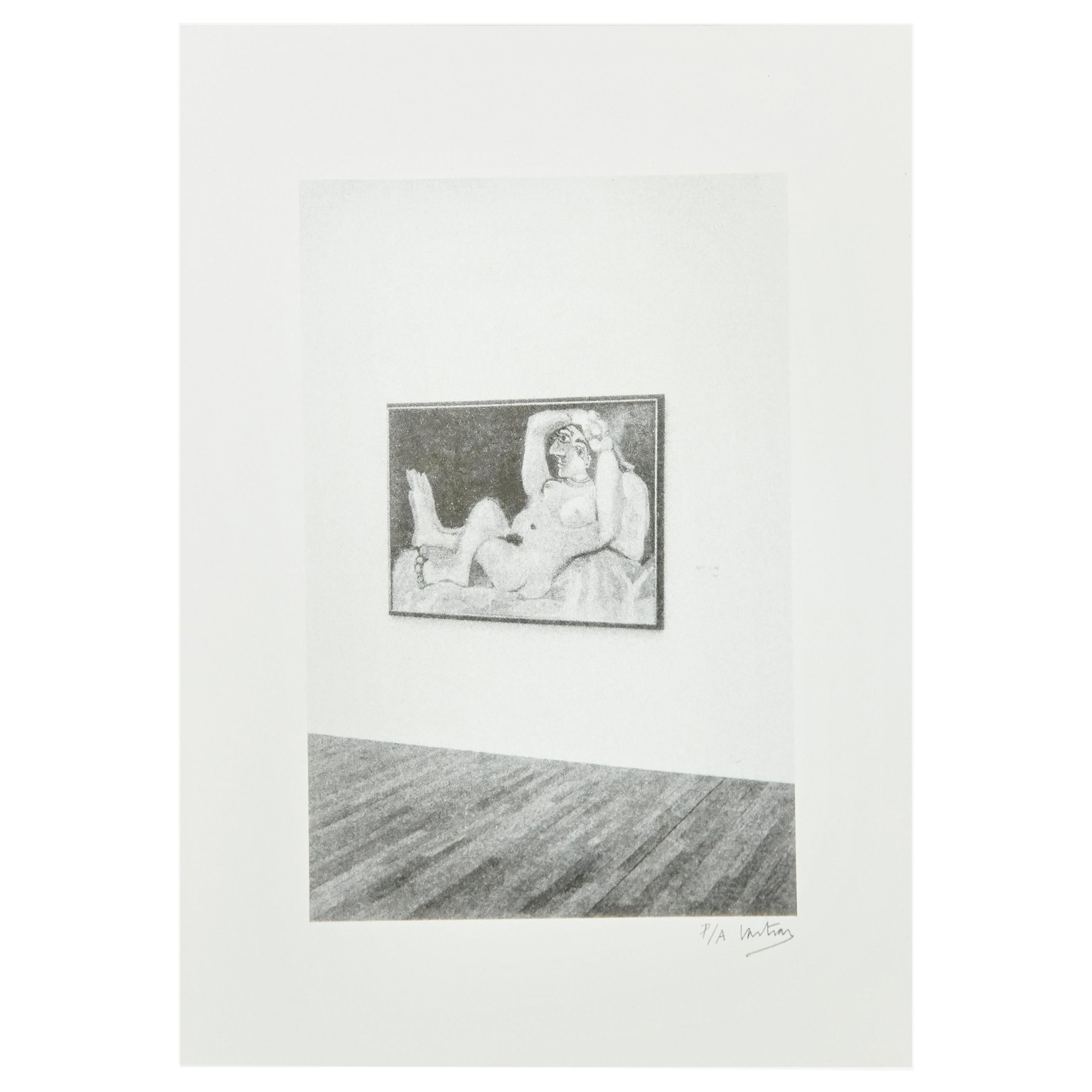 Hand Signed Lithography 'The museum' by Vastian For Sale