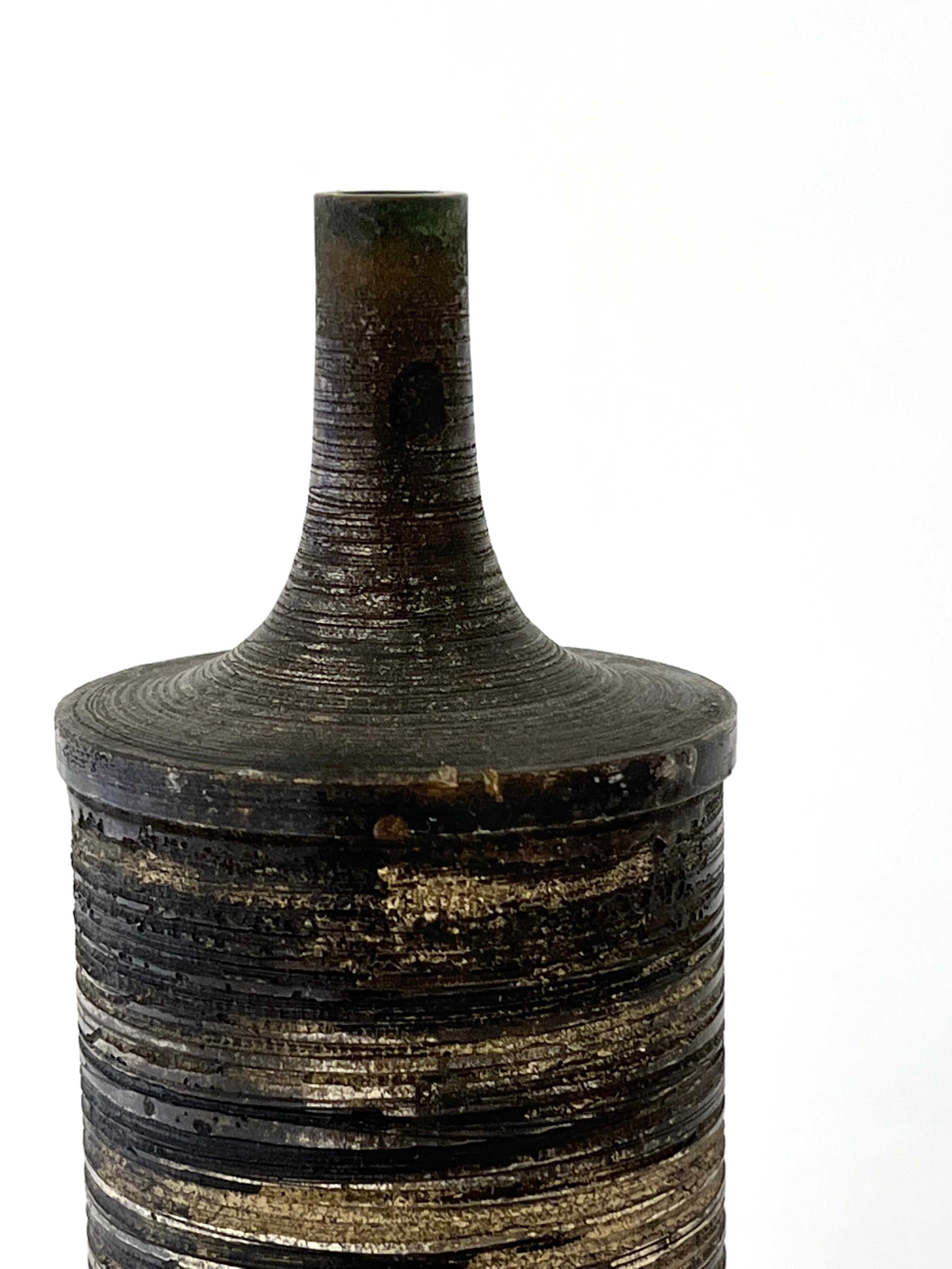 20th Century Hand-Spun Bronze Vase by Lorenzo Burchiellaro For Sale