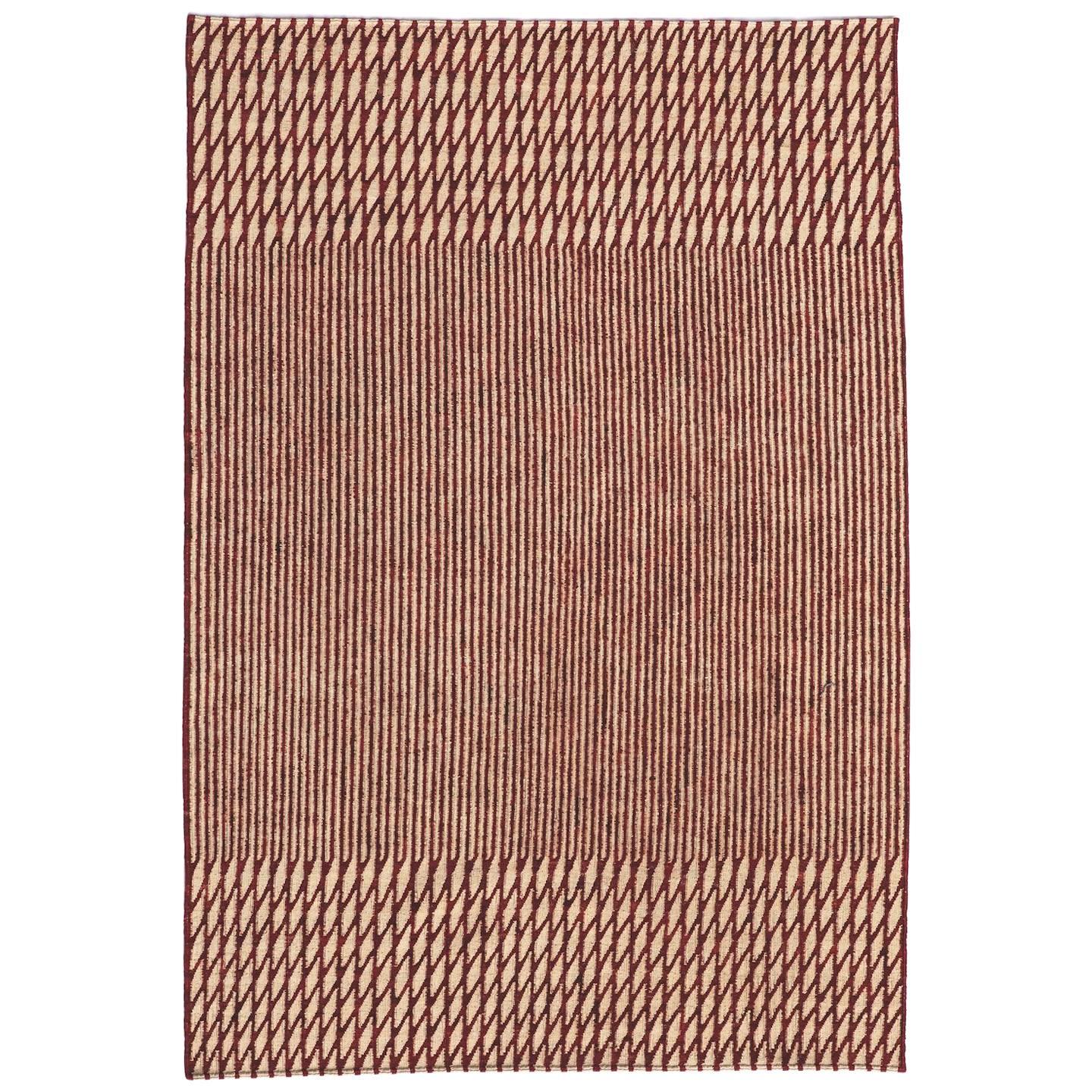 Hand-Spun Nanimarquina Blur Rug in Red by Ronan & Erwan Bouroullec, Small For Sale