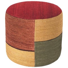 Retro Hand-Spun Nanimarquina Kilim Pouf 4 by Nani Marquina & Marcos Catalan