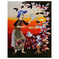 Hand Stitch Tapestry by Robert Fours Aubusson -shepherd by VIRGILE - N° 1606