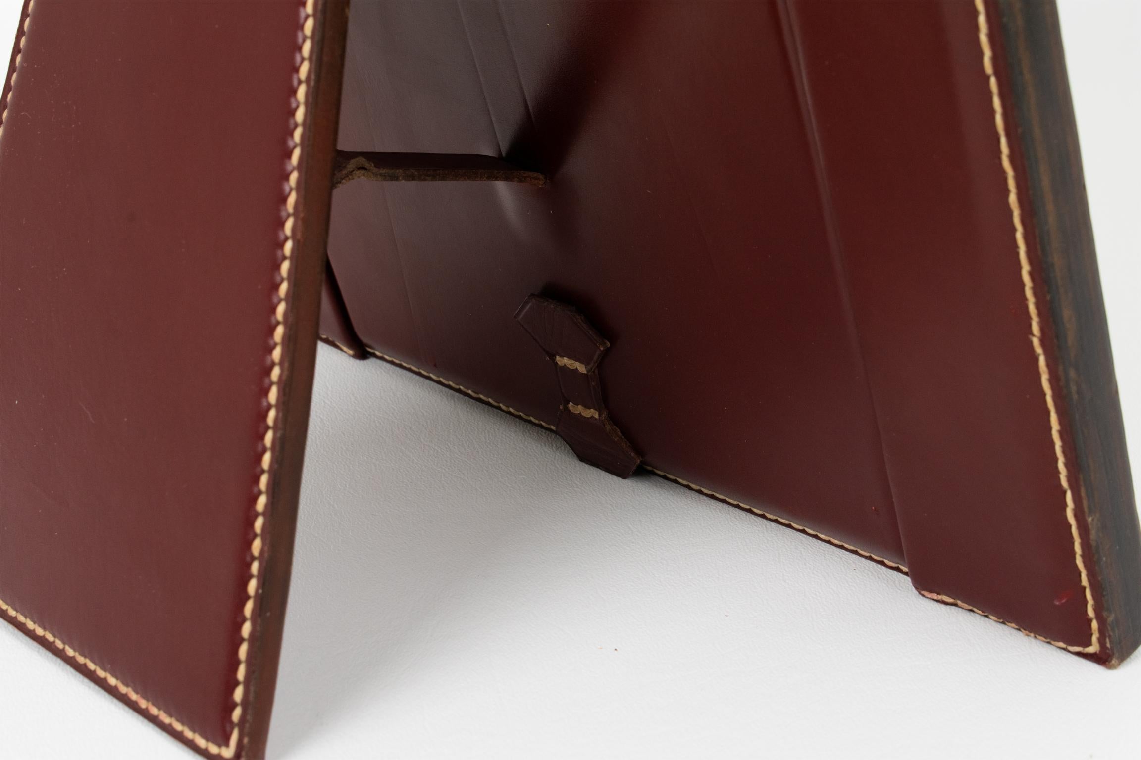 Hand-Stitched Brown Crocodile Leather Picture Frame 5