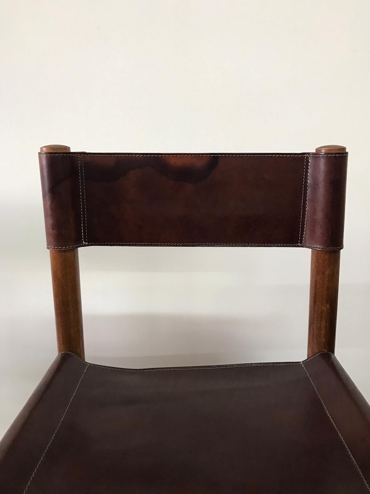 Hand Stitched Leather Estancia Chairs, Set of 8 8