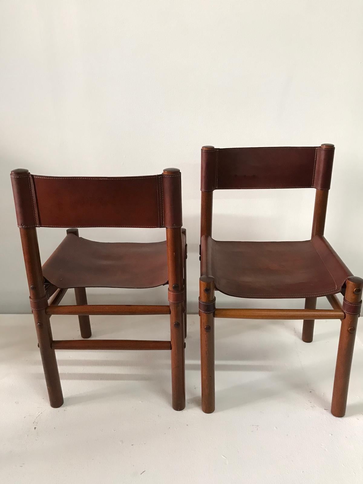 Hand Stitched Leather Estancia Chairs, Set of 8 1