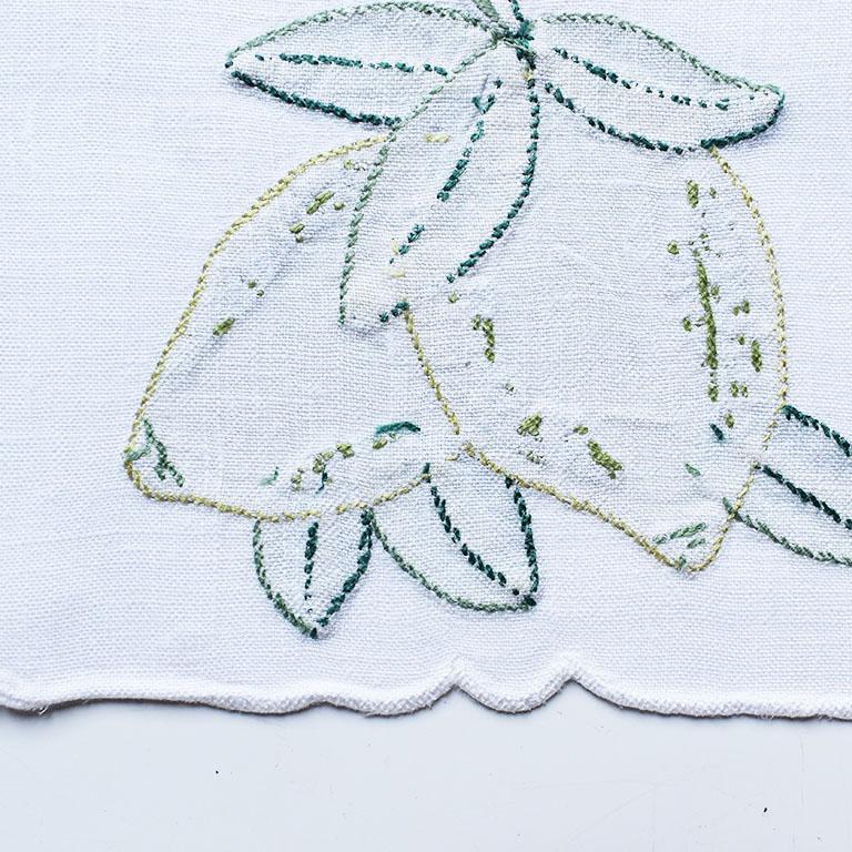 Hand Stitched Linen Lemon and Lime Cocktail Napkins, Set of 5 For Sale at 1stDibs lemon cloth