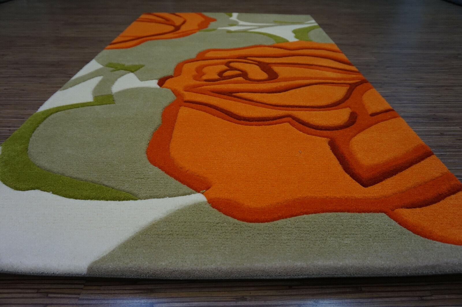 Hand-Tufted Vintage Chinese Rug With Roses 2.9' x 5.2', 1990s - 1D39 For Sale 1