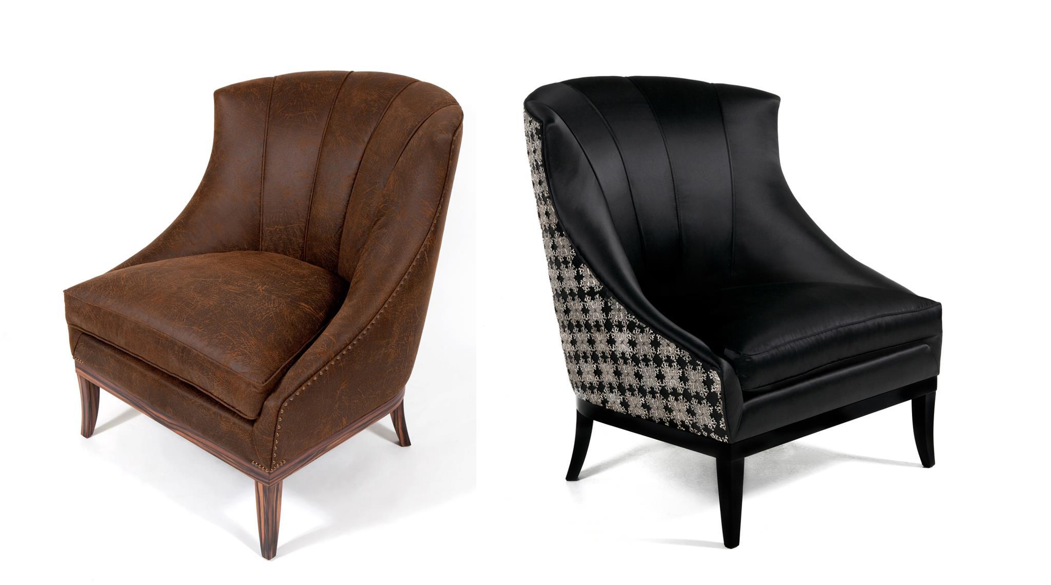 Sillón con Otomana Hecho a Mano En Estilo Clásico Moderno en Nuevo estado para la venta en NEW YORK, NY