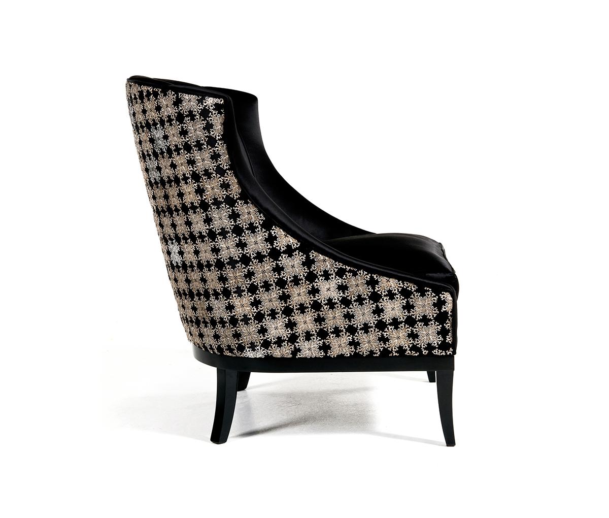 Sillón con Otomana Hecho a Mano En Estilo Clásico Moderno en venta 2