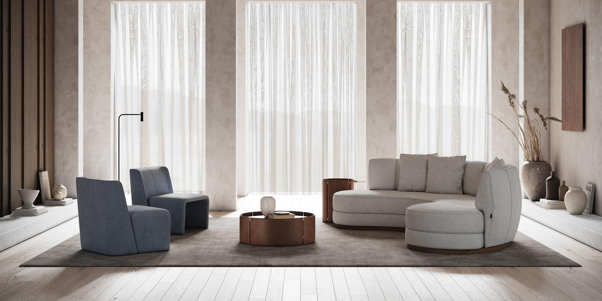 divan sectionnel gris