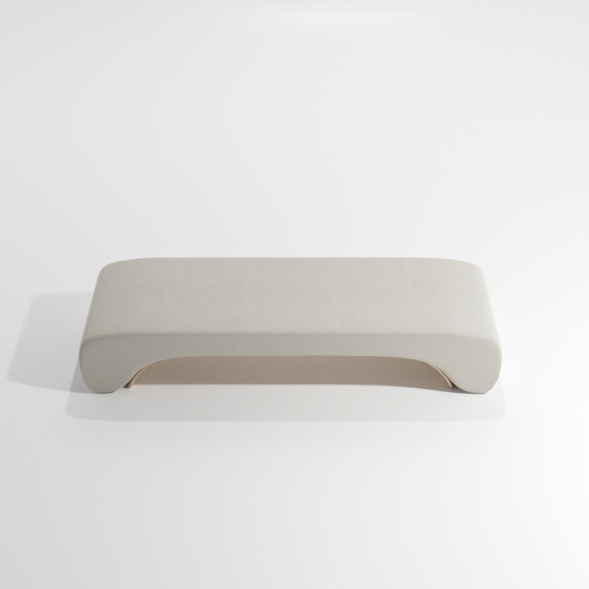 Bumpy Textured Bench Design Hand Textured Pigmented Cement and Patinated Copper Finish Design Bench ...