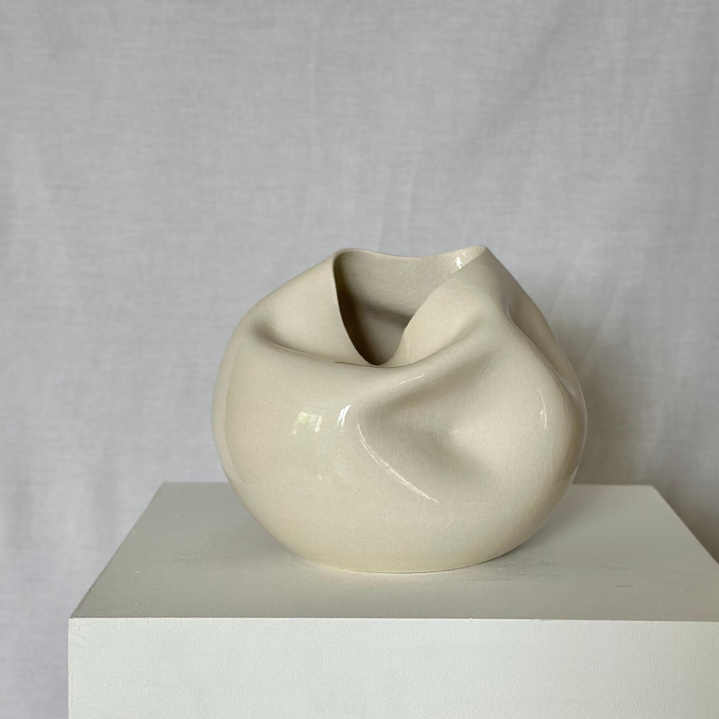 Hand-Crafted Hand thrown art piece by Jossolini For Sale