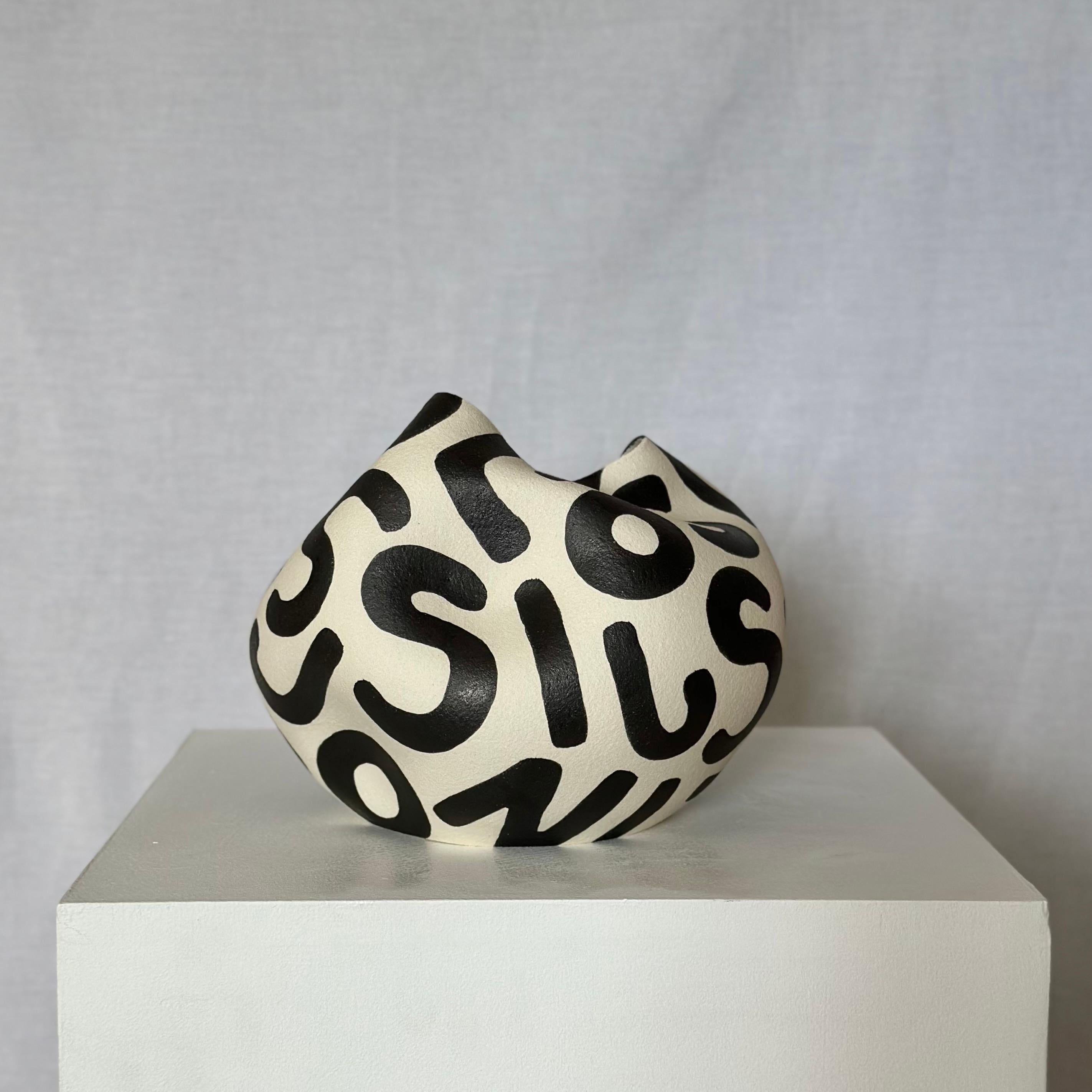 Scandinavian Modern Hand thrown ceramic art piece by Norwegian artist Jossolini For Sale