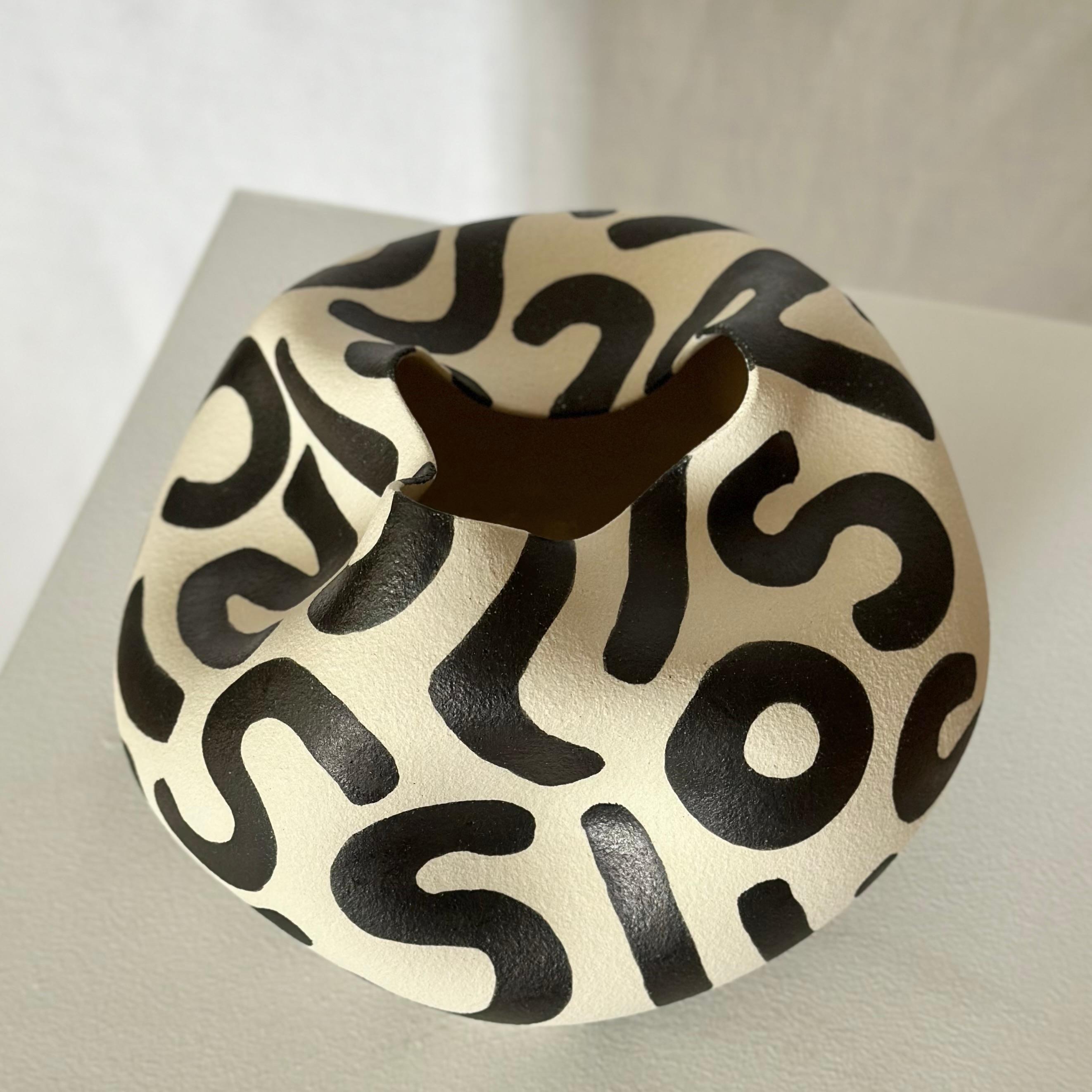 Hand-Crafted Hand thrown ceramic art piece by Norwegian artist Jossolini For Sale