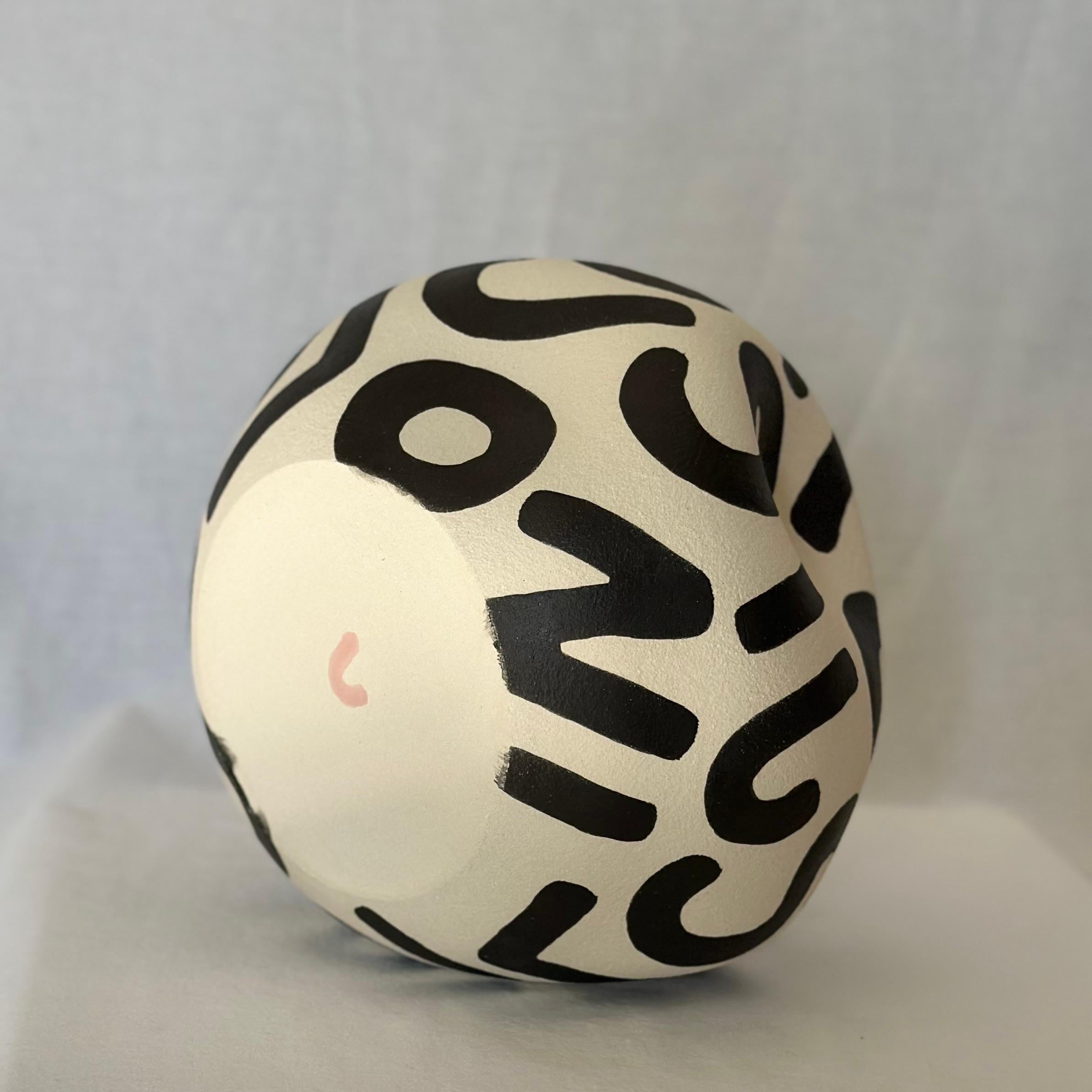 Ceramic Hand thrown ceramic art piece by Norwegian artist Jossolini For Sale