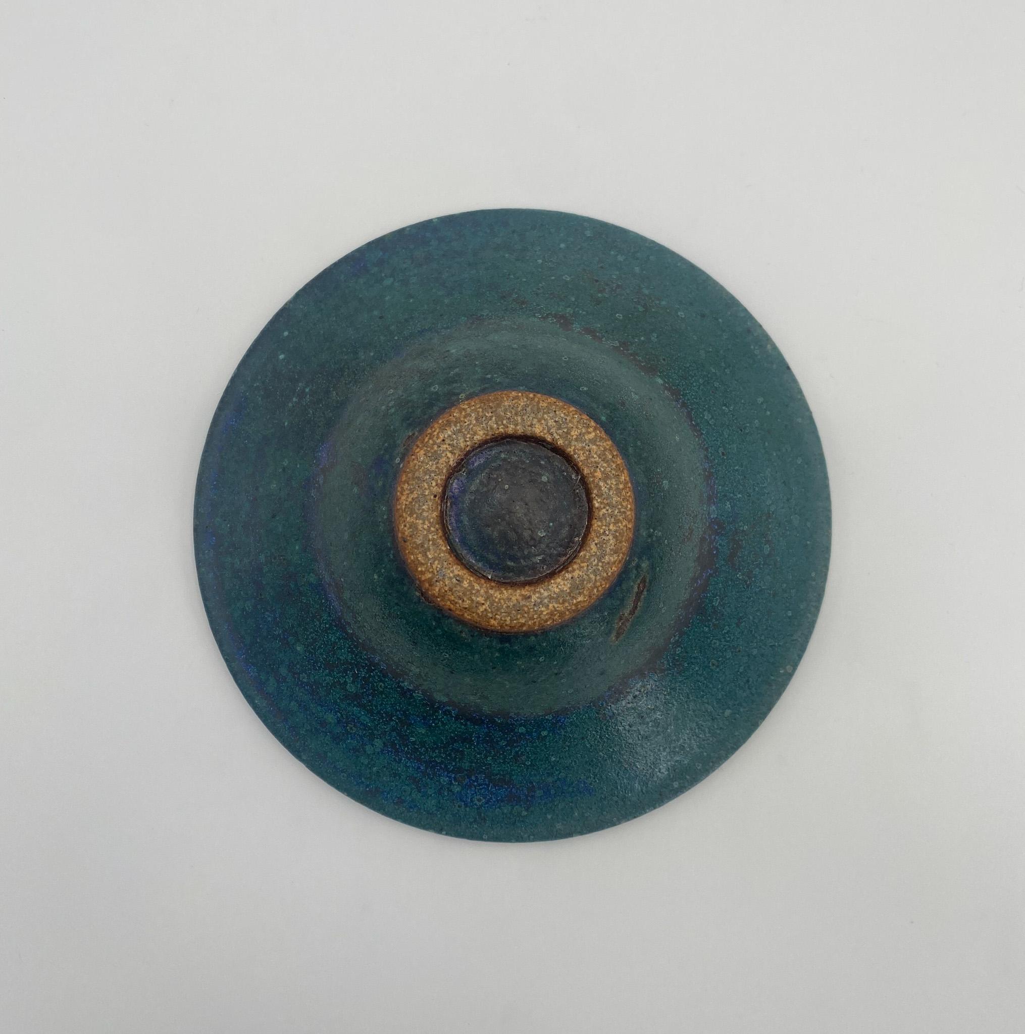 Hand Thrown Ceramic Blue Bowl, 20th Century 4