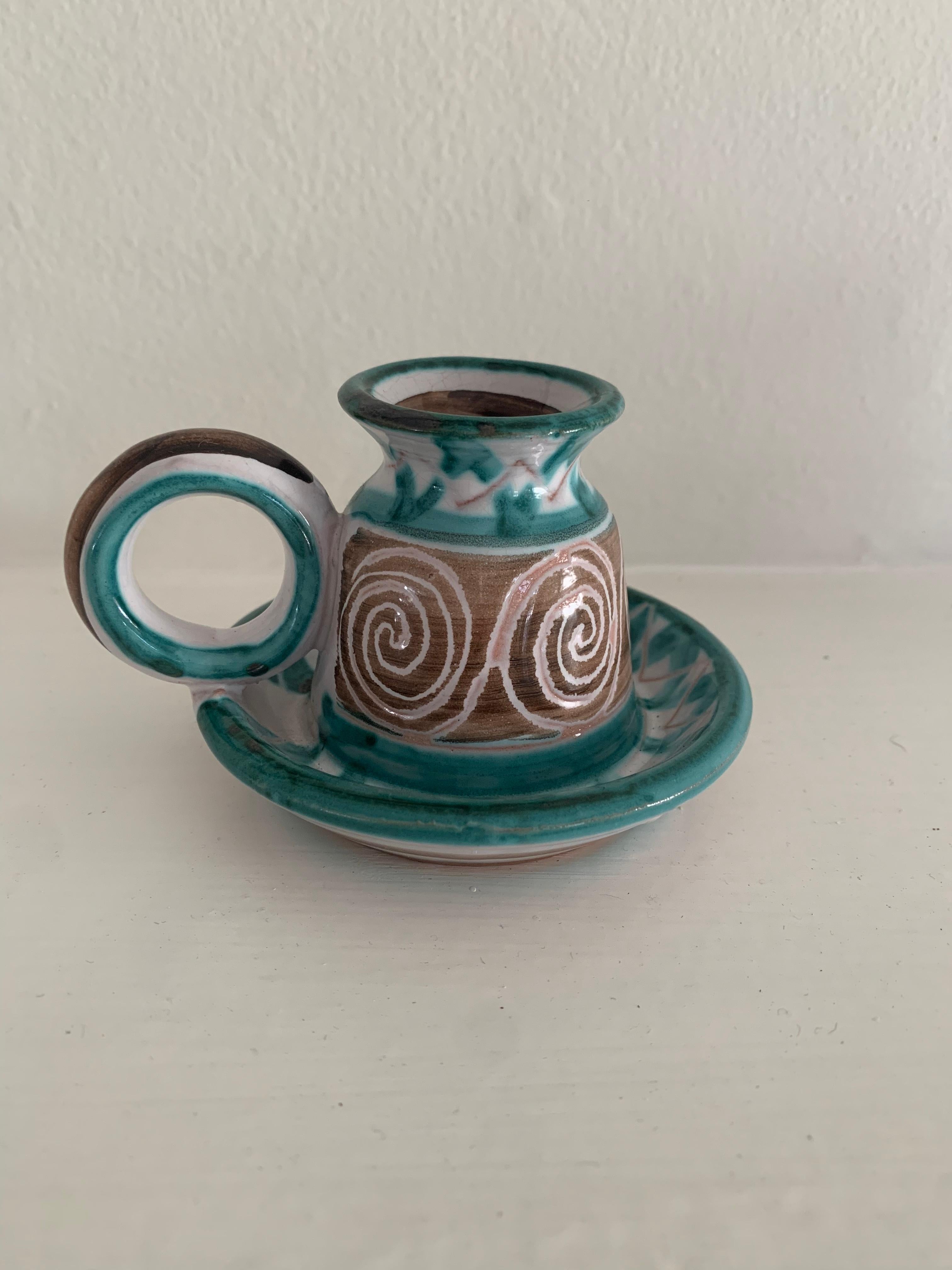 Céramique Robert Picault (1919-2000) Manche à balai, Vallauris, France, années 1950 en vente