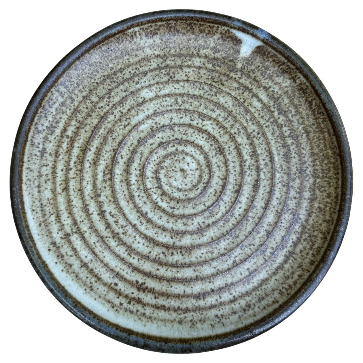 Hand-Thrown Ceramic Charger Plate, 20th Century