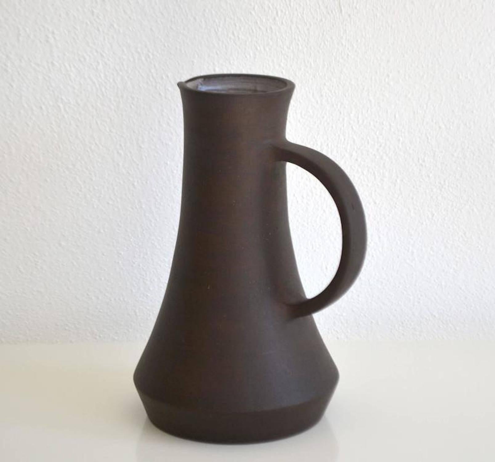 Mid-20th Century Hand Thrown Ceramic Pitcher For Sale