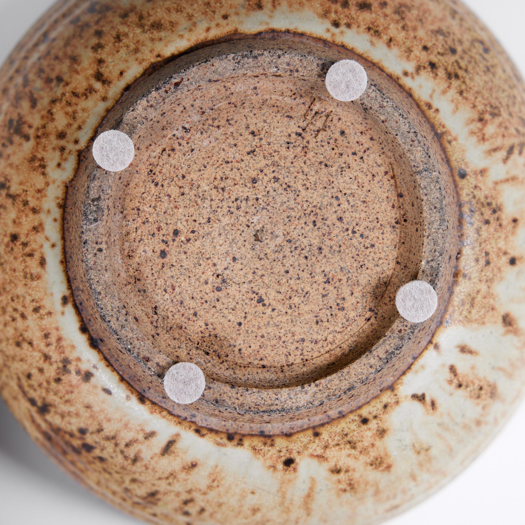 Hand Thrown Ceramic Speckle Glazed Bowl For Sale 3