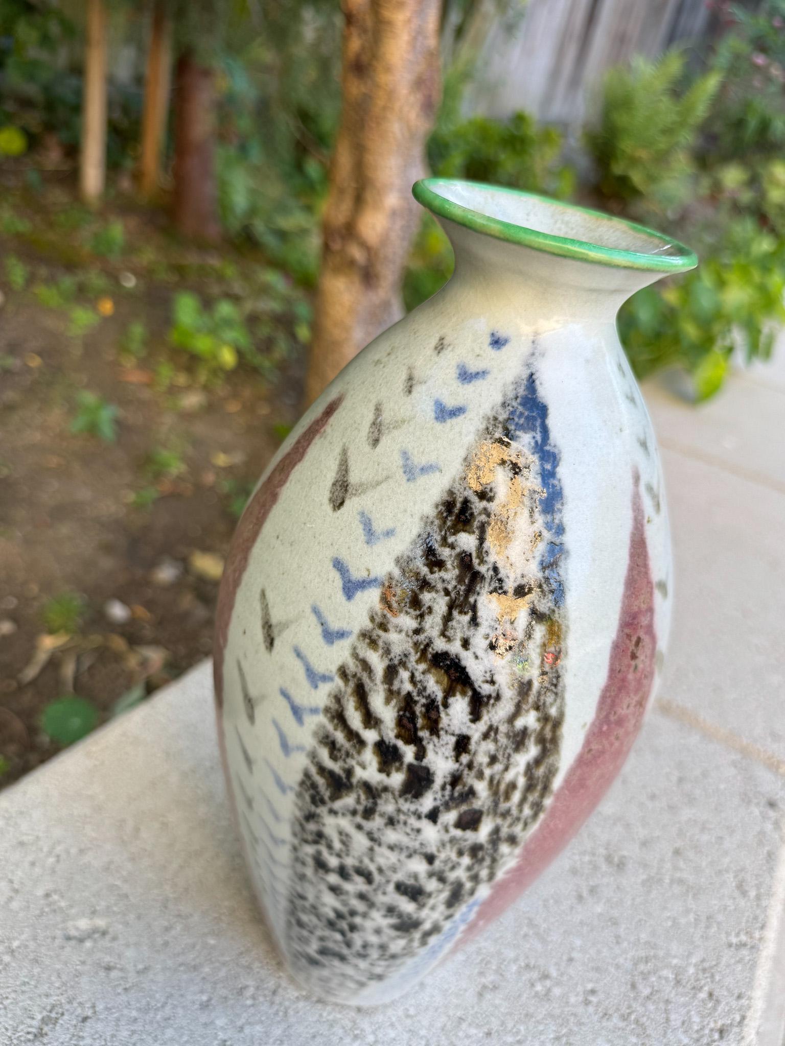Unknown Hand-Thrown Ceramic Vase, 20th Century For Sale