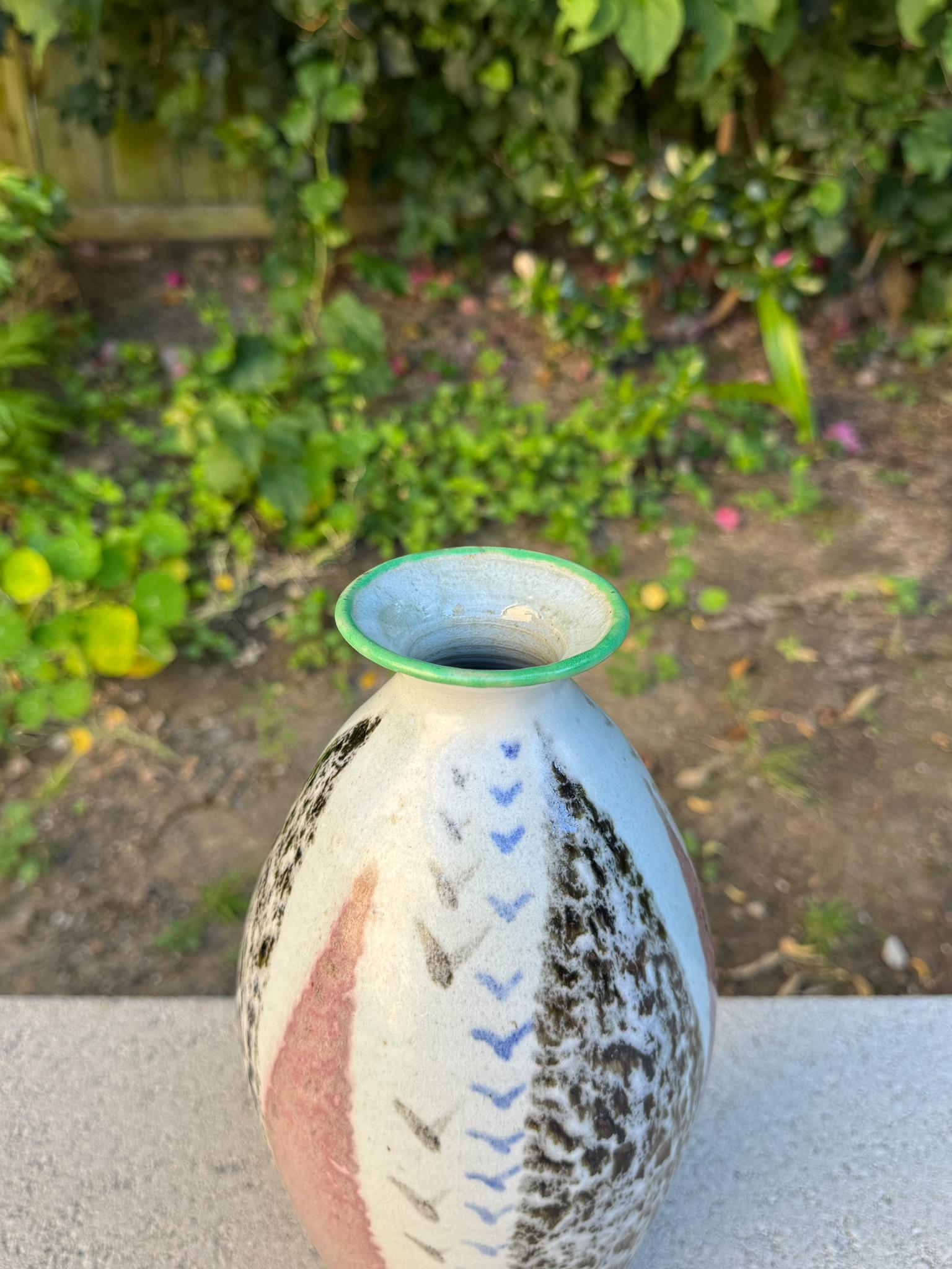 Hand-Thrown Ceramic Vase, 20th Century For Sale 1