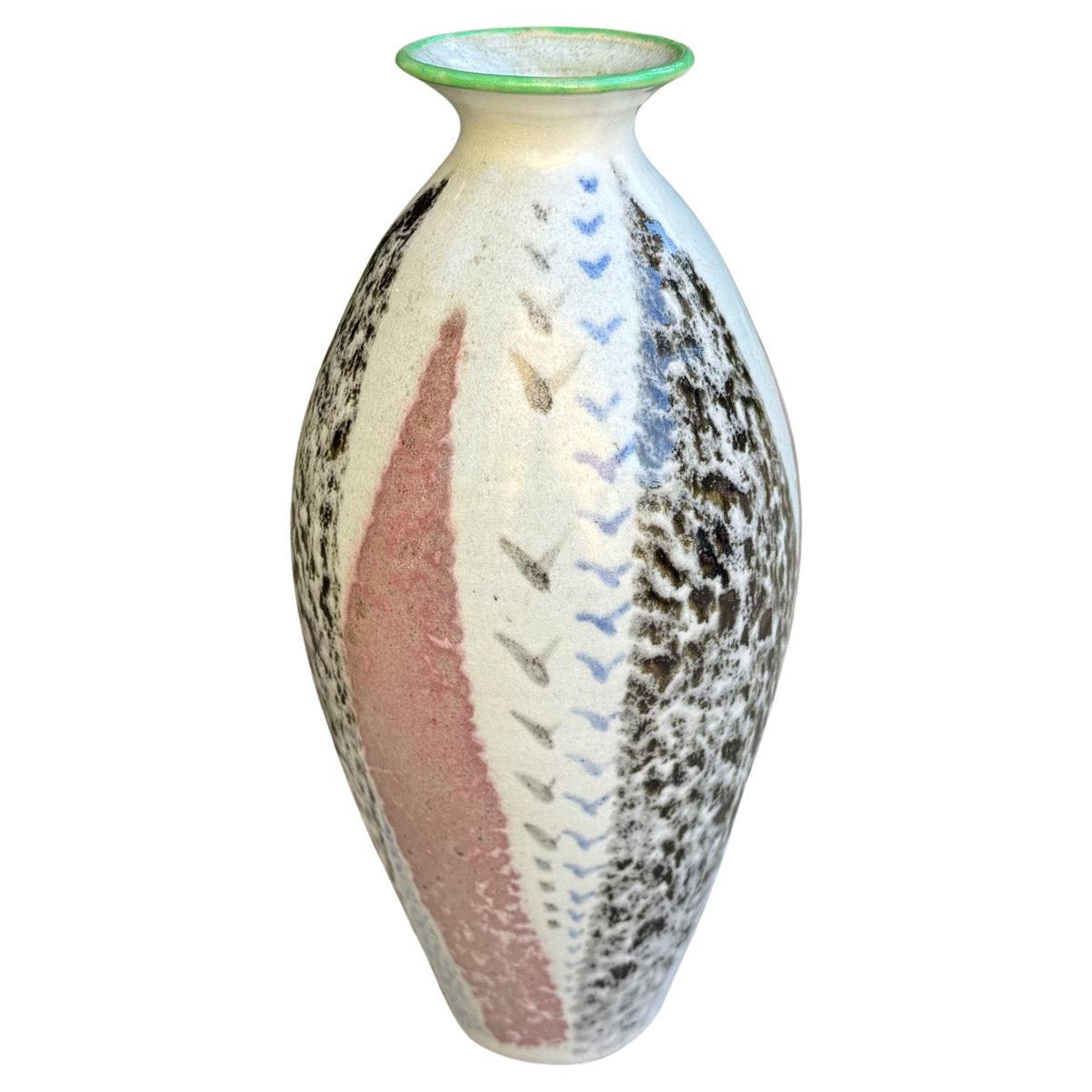 Hand-Thrown Ceramic Vase, 20th Century For Sale